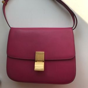 Pink ( Fuschia ) Celine box bag size medium